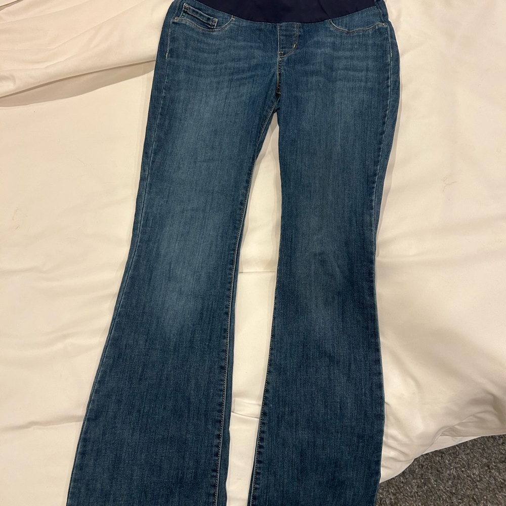Signature by Levi Strauss Blue Flare Maternity Jeans
